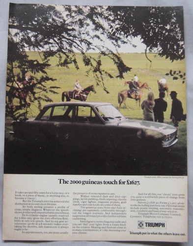 1971 triumph 2000 - triumph, original