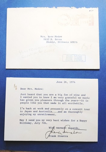 Frank sinatra autograph signed - sinatra,