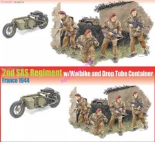 DRAGON 6586 1/35 2nd SAS Reglment w/Welbike and Drop Tube Container France 1944