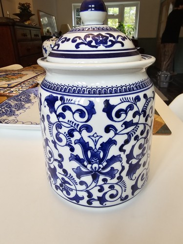 Vintage large blue white - large,