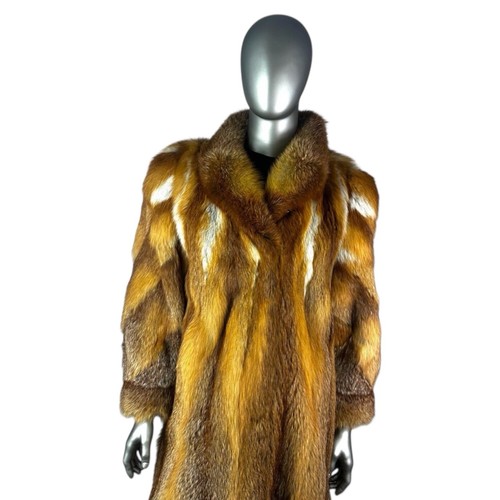 Men red fox coat - red, coat,