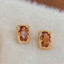 14ct gold plated amber - gold,