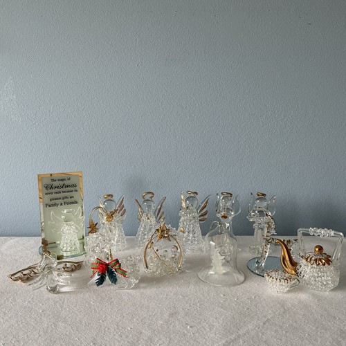 Hand blown spun glass - spun, lot