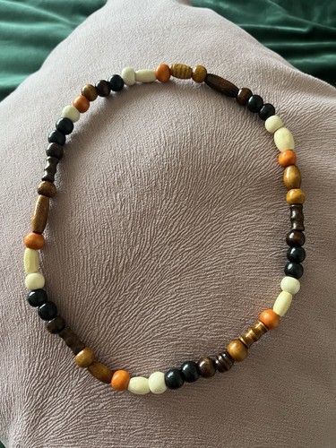 Wooden bead unisex chunky - wooden,