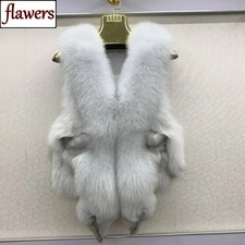 2024 100% Genuine Real Fox Fur Fox Fur Sleeveless Jacket Lady Real Fox Fur T6