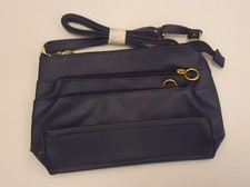 Nathalie Anderson Blue Crossbody Bag with Zip