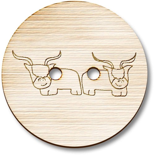 Highland cows wooden sewing - cows',