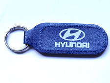 HYUNDAI PRINTED BLUE LEATHER TRADITIONAL ENGLISH KEYRING SEAFIELD INVERNESS