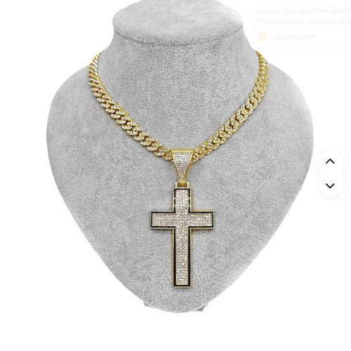 Bling gold cuban chain - cm,