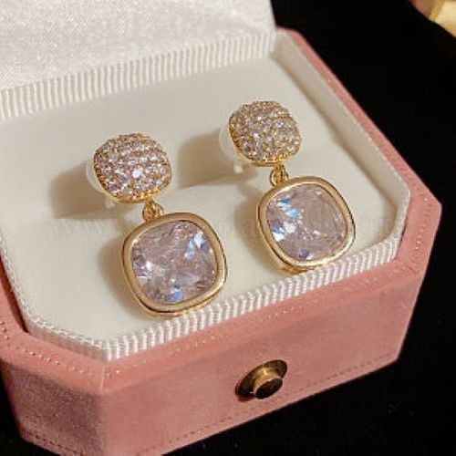 Square crystal clear diamonte - square,