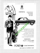 Ford Consul Car ADVERT - 1954 Cutting / Print