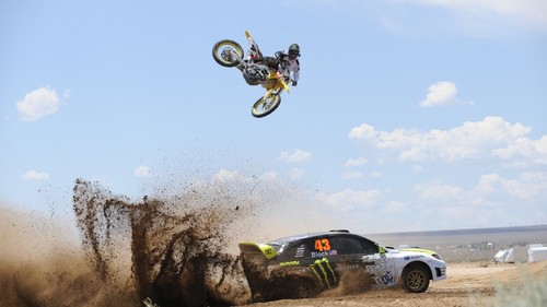 Rally racing dirtbike - racing, car