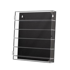 Clear Display Case Wall Mounted Dustproof Showcase 5 Tier Acrylic Display Box