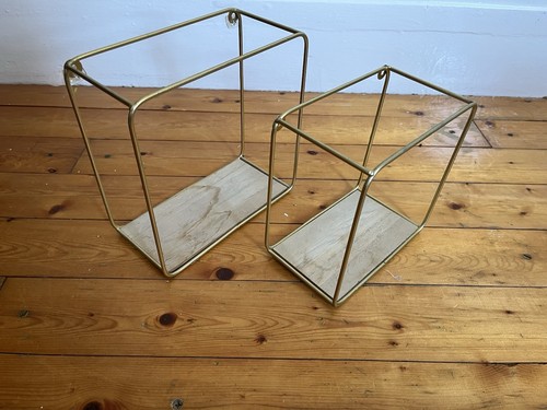 Pair brass contemporary - brass,