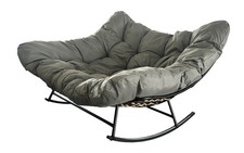 Indoor Outdoor Rocking Chair Egg Papasan Chair With Padded READ DESC