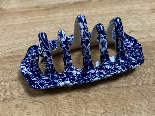 Blue vic chintz toast dish - chintz, by