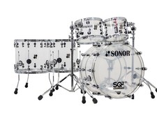 Sonor SQ2 22" Acrylic Drum Kit, Clear