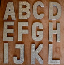 20cm aluminium letters - a-z,
