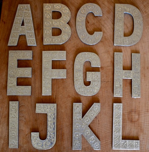 20cm aluminium letters - aluminium, a-z