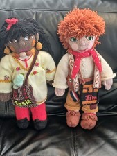 Rosie And Jim 19" Knitted Rag Dolls Plush Soft Toys Handmade Vintage TV Show 90s