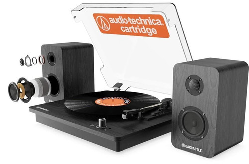 Vinyl record player with - vinyl,