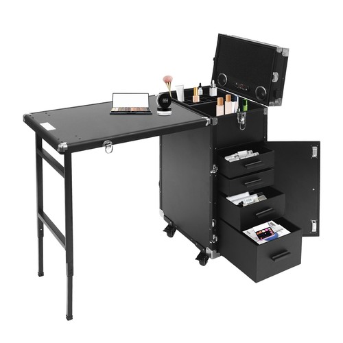 Storage rolling manicure table - rolling,