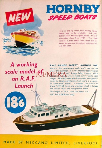 Hornby speed boats - hornby, 'r.a.f