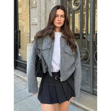 2025 Tweed Zip Bomber Jacket