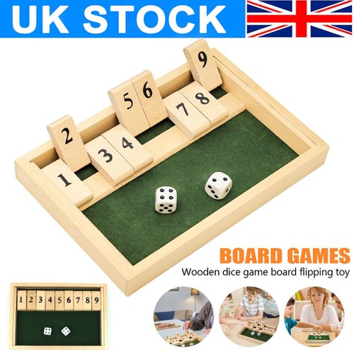 Wooden shut the box board - shut,