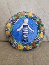 Vintage Della Robbia Baby Jesus Plaque Signed & Numbered 55 Over 50 Yrs Old