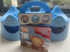 Bundle 2x Pourty Easy to Pour Potty Blue Toilet Training, Daniel Tiger Book