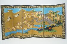 Japanese Folding Screen Small Byoubu Vintage Original from Japan 0530D5
