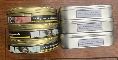 Empty tobacco tins suitable - tobacco, tins,
