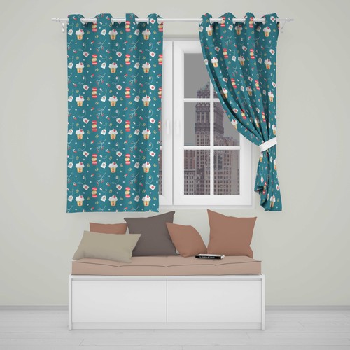 Blackout eyelet curtains cute - blackout,
