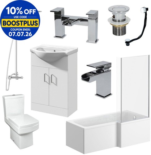 Complete bathroom suite - suite, l
