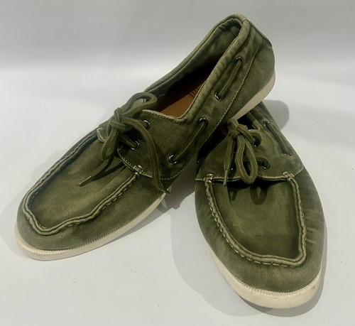 Canvas boat shoes green - m&s,