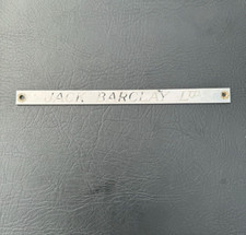 Jack Barclay London Rolls Royce Bentley Motor Car Door Sill Strip Badge Emblem