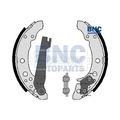Brake shoes rear set - set, 4