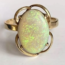 14ct Gold Natural Opal Ring 13