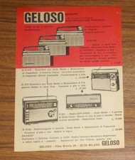 Rare Advertising Vintage GELOSO G 16/50 16/202 16/9 G 521 16/20 Suitcase Radios 1971