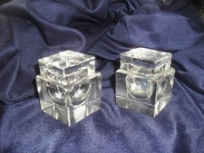 Vintage pair square Crystal