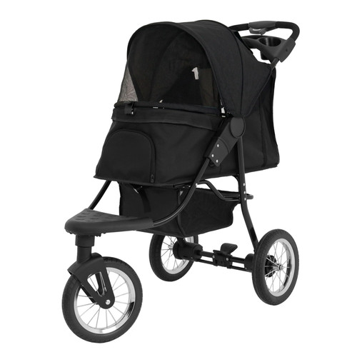 Foldable pet jogger black - foldable,