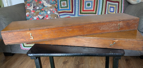 Vintage wooden boxes oblong - wooden,
