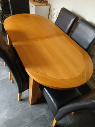 Oval extending light wood - oval,