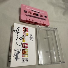 SIGNED Spice Girls SPICE 25 Baby Pink Tape (Geri Mel B Emma Bunton Autograph)
