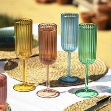Set of 4 Melamine Ribbed