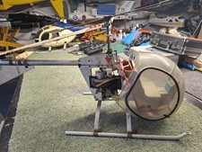 Old Fixed Pitch Rc Schluter Helicopter Helibaby & NITB Hughes 500 Body Kit