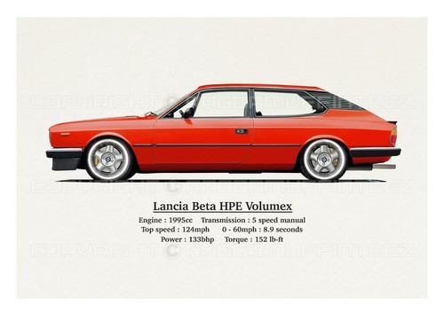 Lancia beta hpe volumex - hpe, print