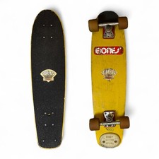 Vintage FibreFlex Skateboard w/ Bones Wheels Rare 1970s Complete Deck Yellow