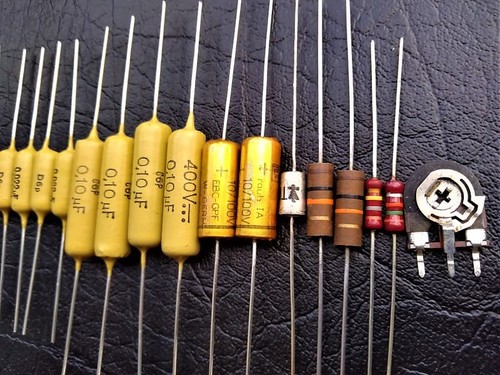 Mullard mustard capacitors - mustard,